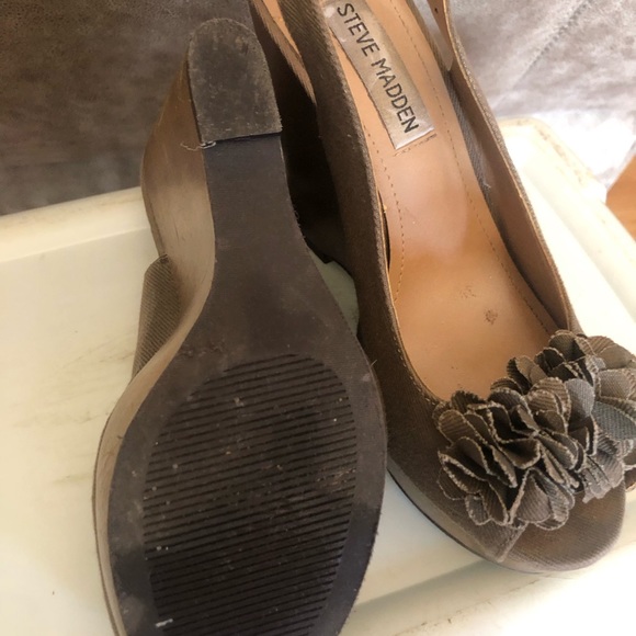 Womens Brown wedges - Picture 4 of 6